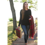 Faribault Pak-a-Robe Plaid Packable Wool Throw | Nokomis Red 17252 50x60