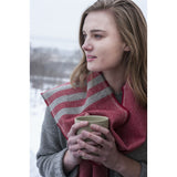 Faribault Trapper Wool Scarf | Navy/Red Stripe 9387 10x72