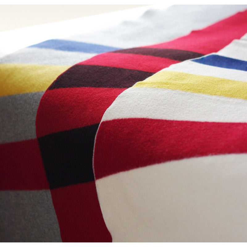 Faribault Revival Stripe Wool Blanket | Gray 1626 Twin/1619 Queen