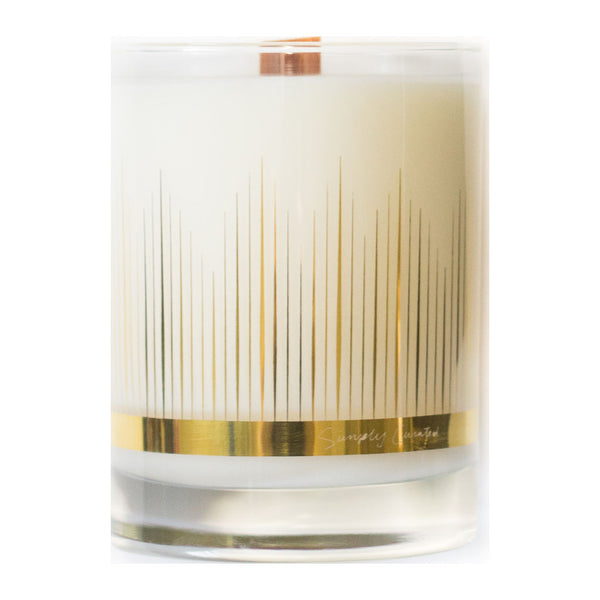 Simply Curated The Cocktail Collection 22K Gold Soy Candle | Amber + Cardamom