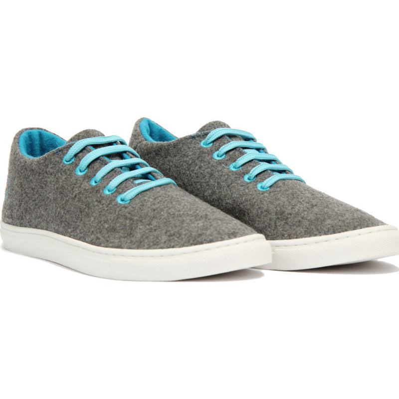 Baabuk Wool Sneaker | Light Grey/Turquoise 36