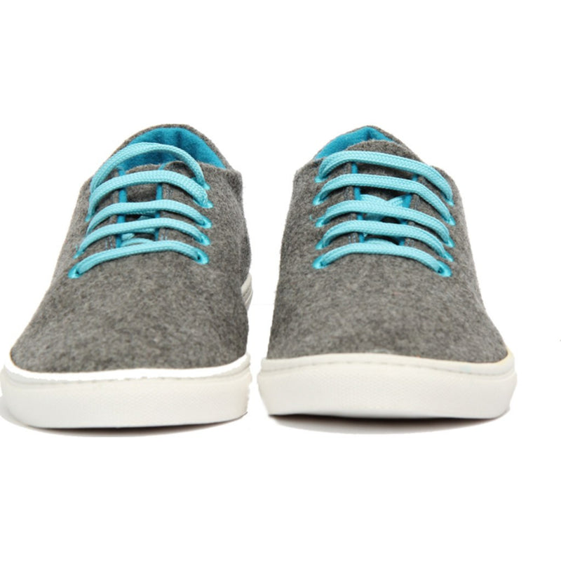 Baabuk Wool Sneaker | Light Grey/Turquoise 37