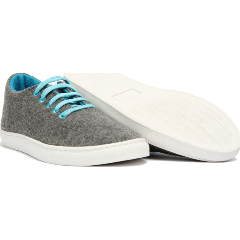 Baabuk Wool Sneaker | Light Grey/Turquoise 38