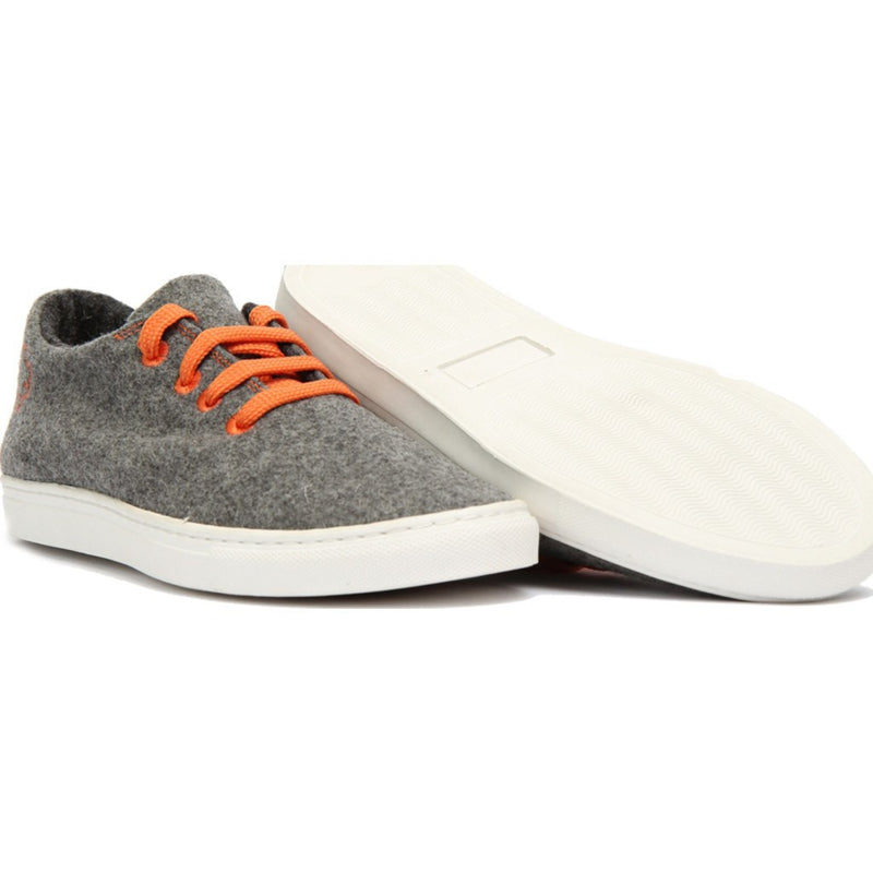 Baabuk Wool Sneaker | Light Grey/Orange 36