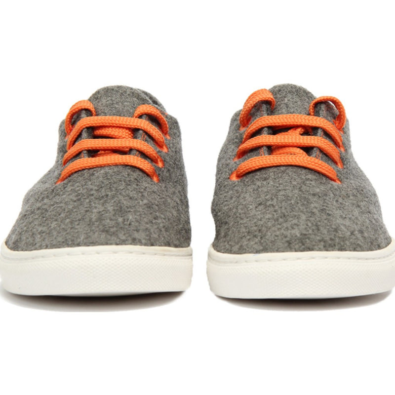 Baabuk Wool Sneaker | Light Grey/Orange 37