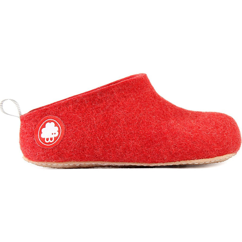 Baabuk Gus Kid's Wool Slippers | Red 24 GUS03-R1-R-24