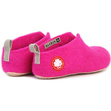 Baabuk Gus Kid's Wool Slippers | Dark Pink 26 GUS03-P2-R-26