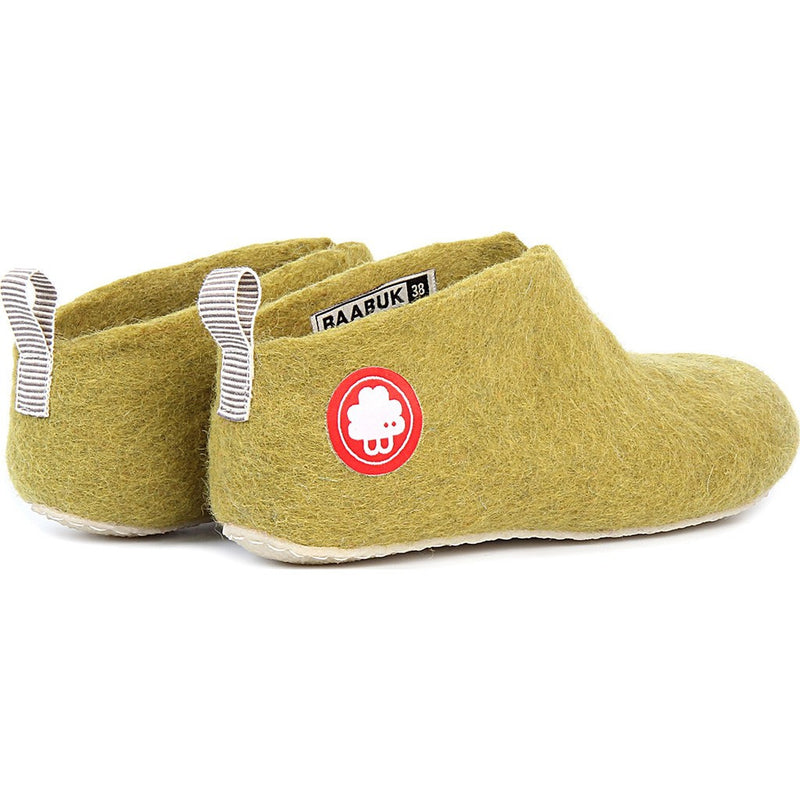 Baabuk Gus Wool Slippers | Khaki Green  37 GUS02-GN8-R-37