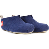 Baabuk Gus Kid's Wool Slippers | Navy Blue 25 GUS03-BL7-R-25