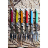 Laguiole Rainbow Mini Cheese Forks (Set of 12) | Multicolor