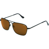 Randolph Engineering Intruder Matte Black Sunglasses | Tan Polarized PC Skull 58MM IR82432-PC