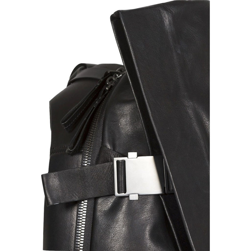 Cote&Ciel Isar Medium Alias Cowhide Leather Backpack | Agate Black 28370
