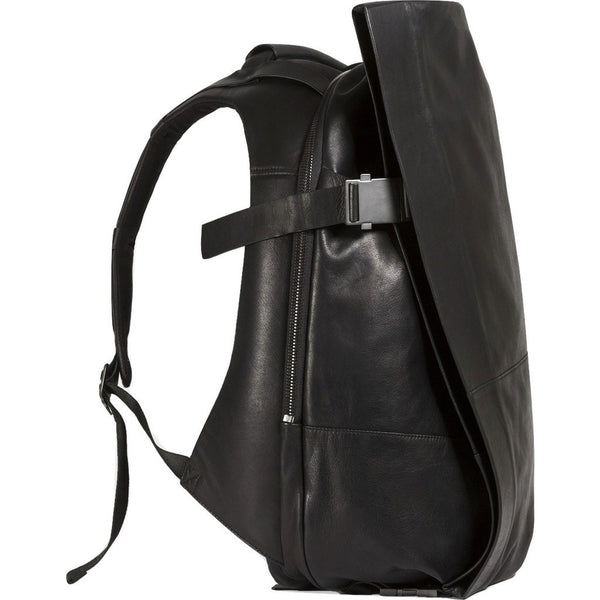 Cote&Ciel Isar Medium Alias Cowhide Leather Backpack | Agate Black 28370