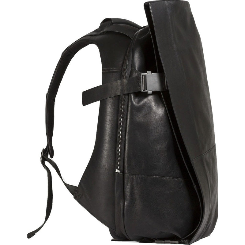 Cote&Ciel Isar Medium Alias Cowhide Leather Backpack | Agate Black 28370