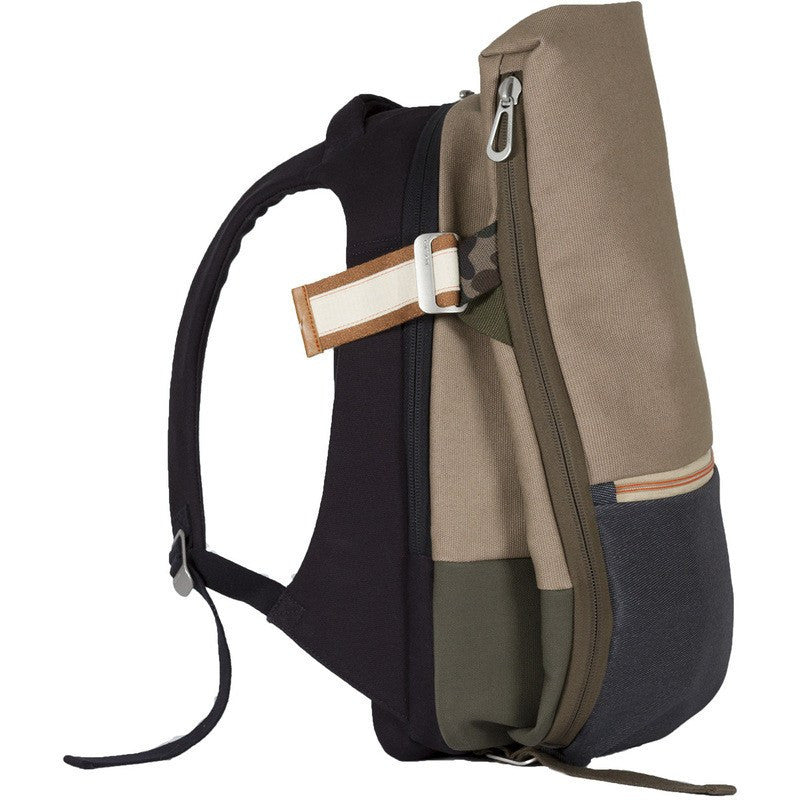 Cote et Ciel Isar Multi Touch Cargo Canvas Backpack | Taupe Grey
