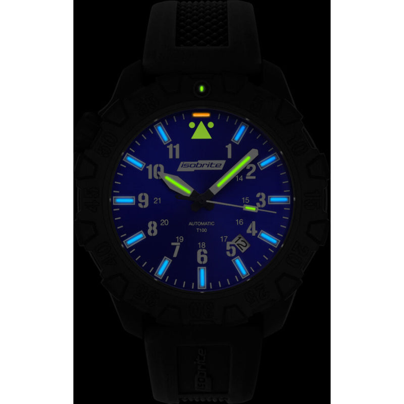 AmourLite Isobrite Squadron Series T100 Tritium Illuminated Automatic Watch | Metallic Blue