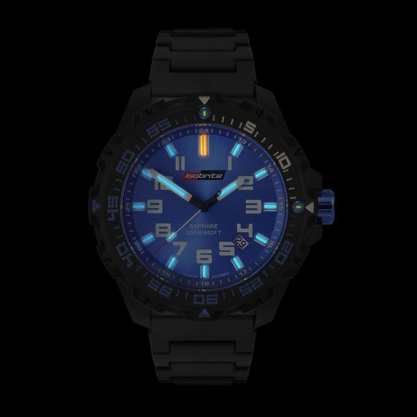 Isobrite T100 Valor Polycarbonate Men's Watch Black-Blue | Polyurethane ISO311