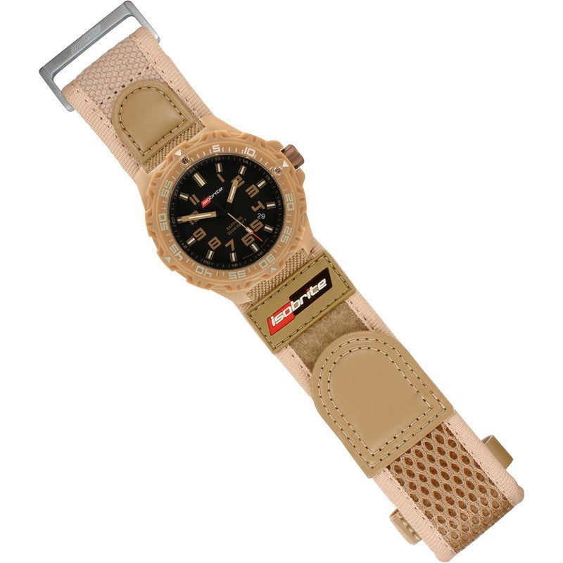 Isobrite T100 Valor Polycarbonate Men's Watch Tan-Black | Nylon ISO315