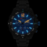 Isobrite Valor Series ISO422 Black Chronograph Watch | Rubber Band