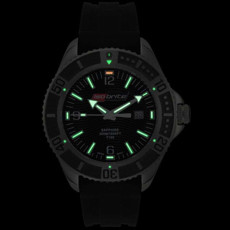 Isobrite Master Diver ISO503 Silver Watch | NBR Rubber