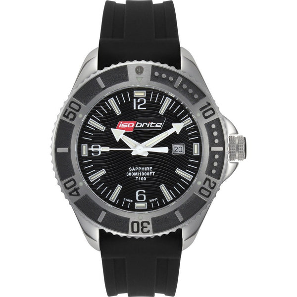 Isobrite Master Diver ISO503 Silver Watch | NBR Rubber