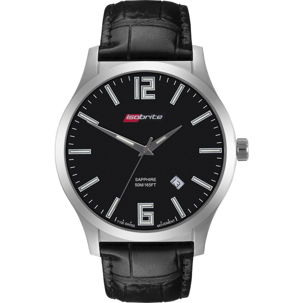 Isobrite Grand Slimline ISO902 Black Watch Leather – Sportique