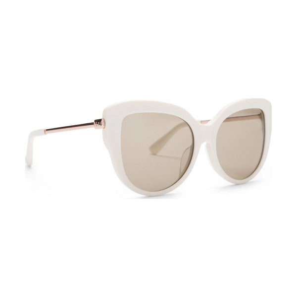 Diff Eyewear Avery Sunglasses | Ivory + Brown Lens
