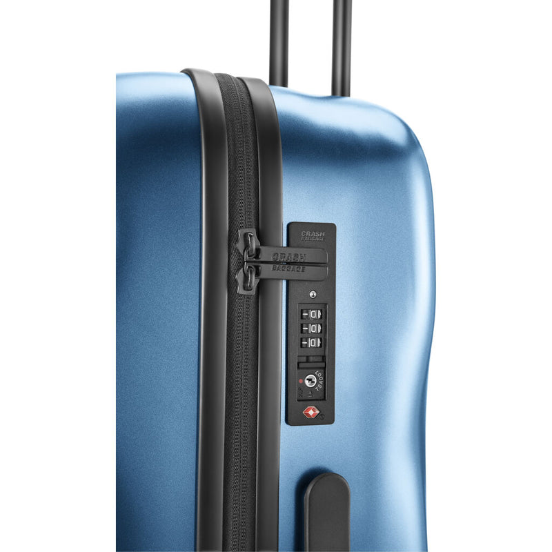  Crash Baggage Icon Trolley Suitcase | Metal Blue --Large Cb163-25