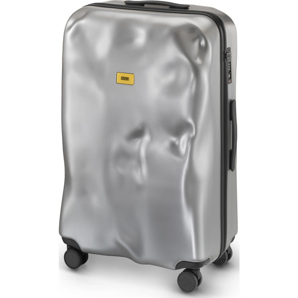  Crash Baggage Icon Trolley Suitcase | Metal Silver --Large Cb163-21