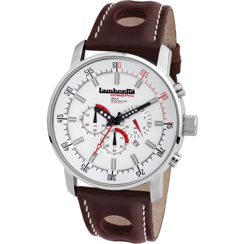 Lambretta Imola Watch | Leather White 2151WHI