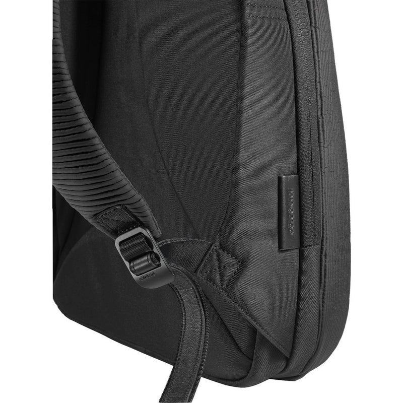 Cote&Ciel Isar Small Furrowed Nylon Backpack | Powder Black 28483