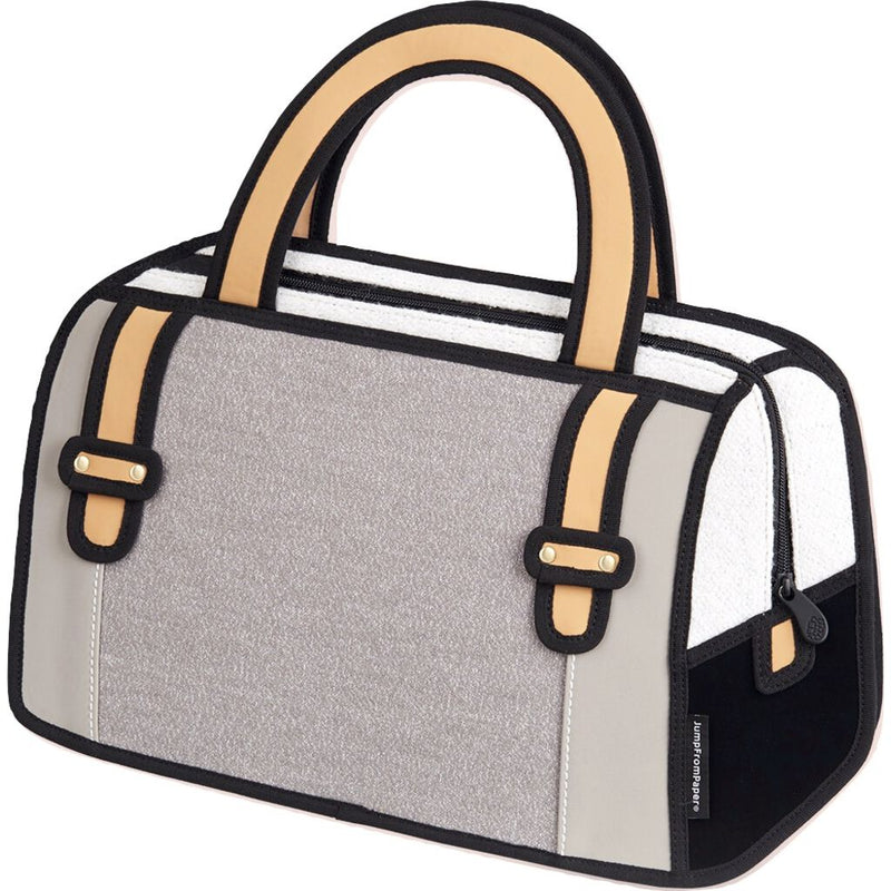 Jump From Paper Woolen Handbag | Grey