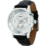 Jorg Gray JG6600-22 Silver w/ Silver Chronograph Men's Watch | Leather
