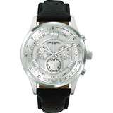Jorg Gray JG6600-22 Silver w/ Silver Chronograph Men's Watch | Leather