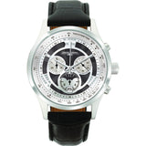 Jorg Gray JG6600-24 Silver w/ SIlver Chronograph Men's Watch | Leather