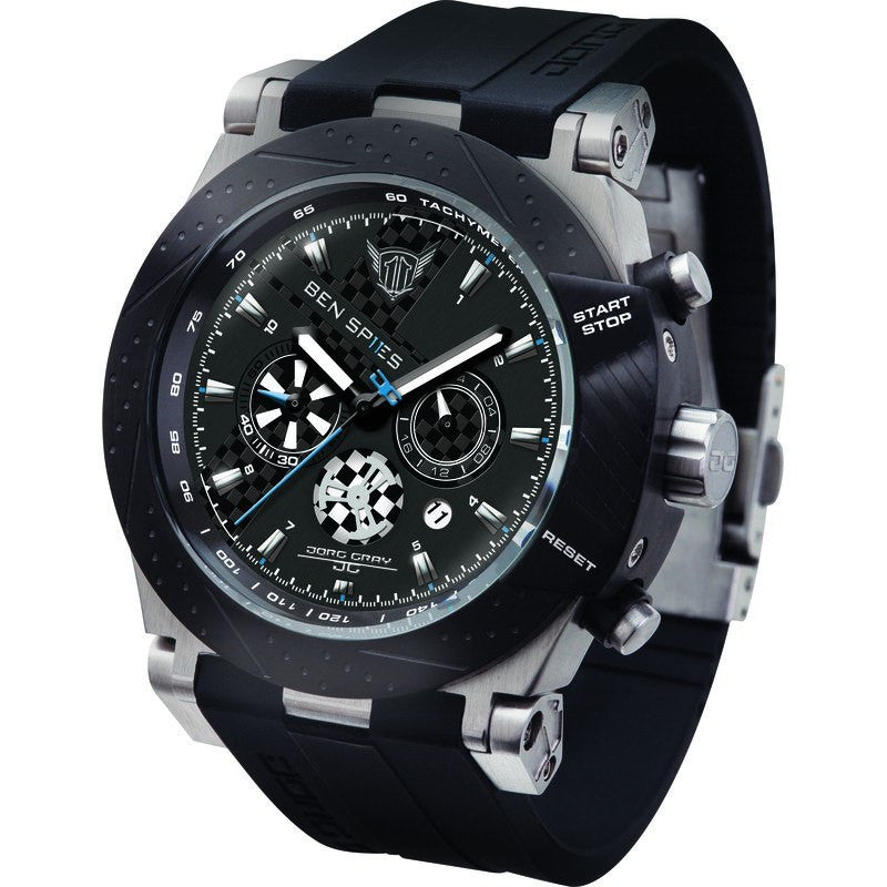 Jorg Gray JG6700-11 Black Carbon Chronograph Men's Watch | Silicone