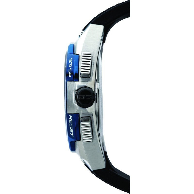 Jorg Gray JG8300-24 White w/ Blue Chronograph Men's Watch | Silicone