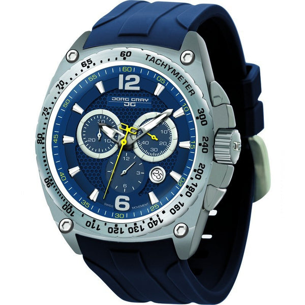 Jorg Gray JG8400-21 Blue Chronograph Men's Watch | Silicone