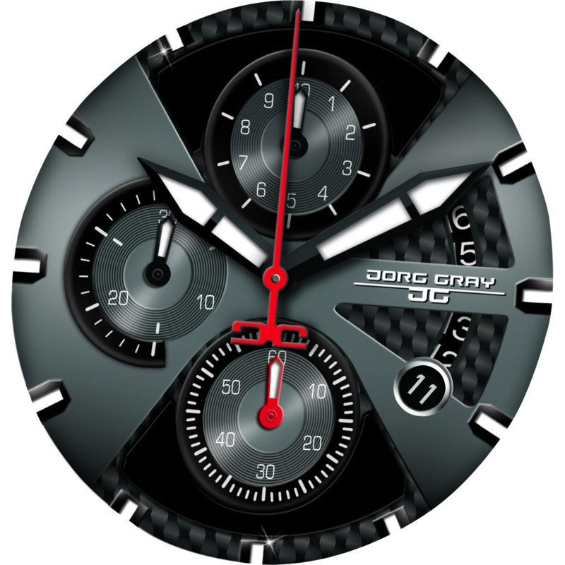 Jorg Gray JG8500-24 Black Chronograph Men's Watch | Steel