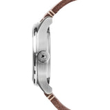 Jack Mason Aviator Black 3-Hand Stainless Steel Watch | Brown Leather JM-A101-002