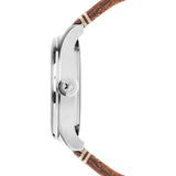 Jack Mason White Aviator 3-Hand Stainless Steel Watch 42mm | Saddle Leather JM-A101-201