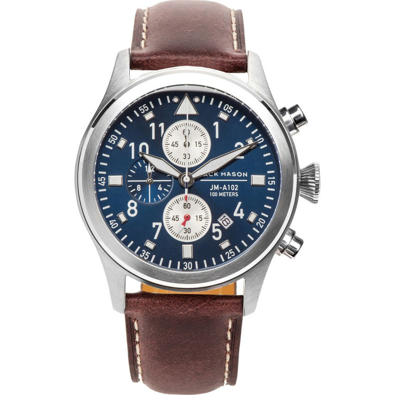 Jack Mason Aviator JM-A102-107 Chronograph Watch | Brown Leather JM-A102-107