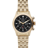 Jack Mason Black Aviator Gold Chronograph Watch | Gold Steel JM-A102-304