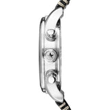 Jack Mason Black Aviator Chronograph Stainless Steel Watch | Brown Leather JM-A102-401