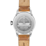 Jack Mason Black Aviator Sub Second Stainless Steel Watch 45mm | Tan Leather JM-A301-002