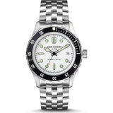 Jack Mason White Diver 3-Hand Stainless Steel Watch| Steel JM-D101-016