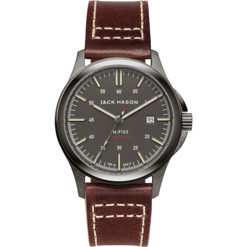 Jack Mason Field JM-F103-001 Automatic Watch | Brown Leather JM-F103-001