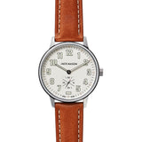 Jack Mason White Field Sub Second Stainless Steel Watch | Tan Leather JM-F401-001