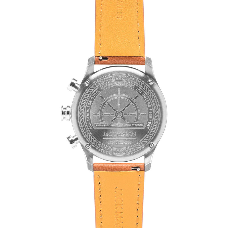 【SALE】JACK MASON 腕時計 AVIATION グレー 42mm Jack Mason Gray/White Nautical Chronograph Stainless Steel Watch