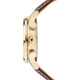 Jack Mason Black Nautical Chronograph Gold Watch 42mm | Brown Leather  JM-N102-206